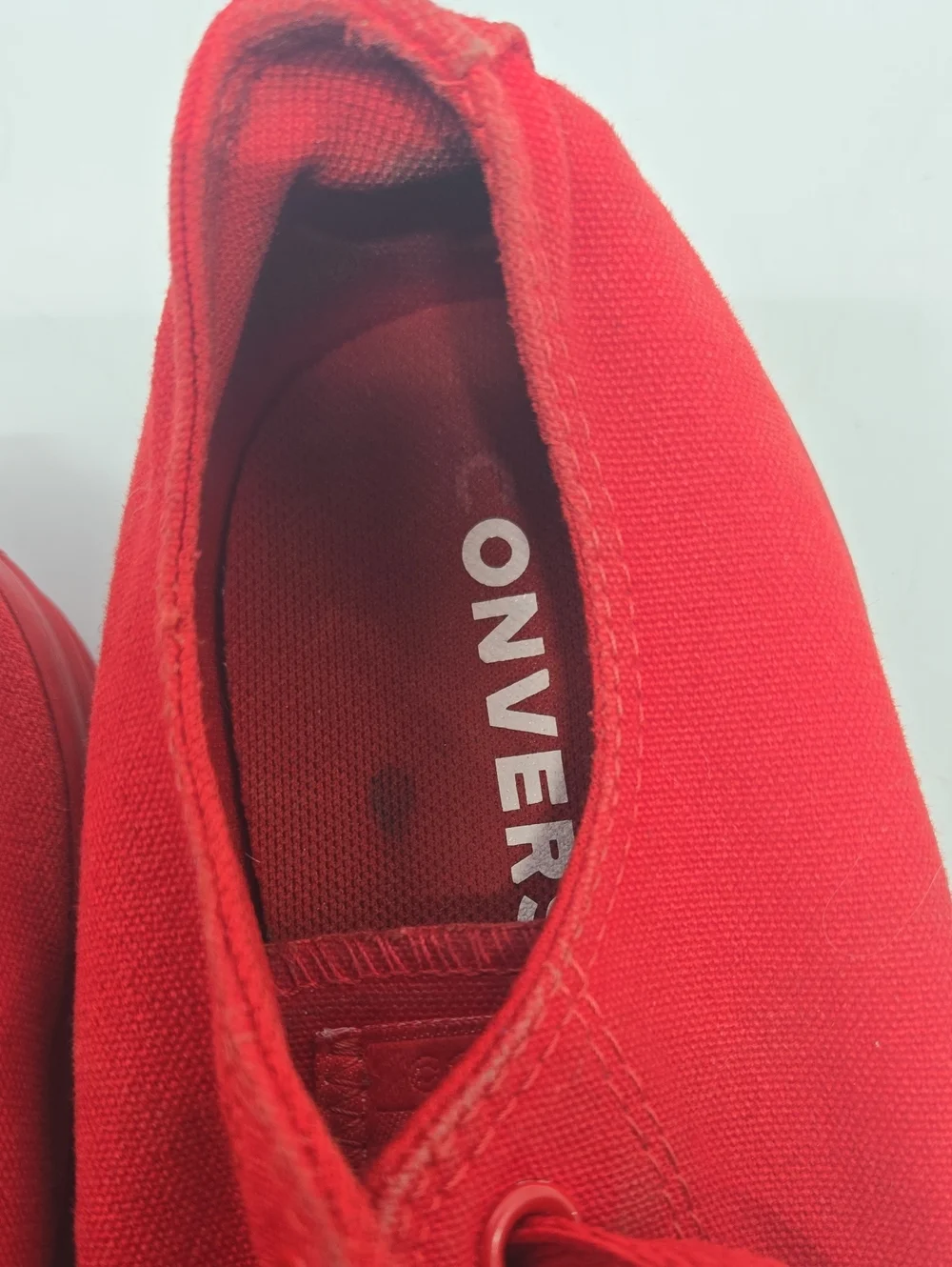 Converse Low-Top Canvas Sneakers Triple Red 10W 8M - Picture 5 of 9